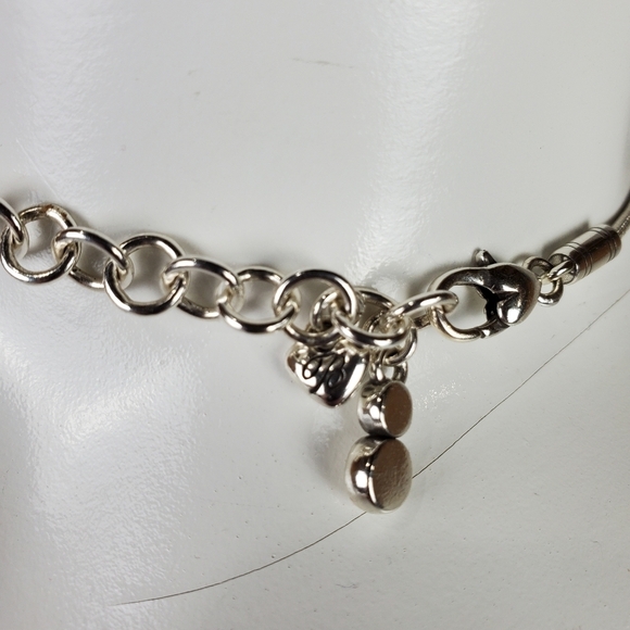 Vintage Brighton London Groove Neckline Large Circle Silver Plated Retired - Picture 7 of 10